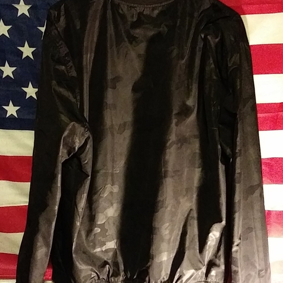 BLACK CAMO EIGHTY EIGHT WINDBREAKER JACKET SZ XL - Picture 2 of 5